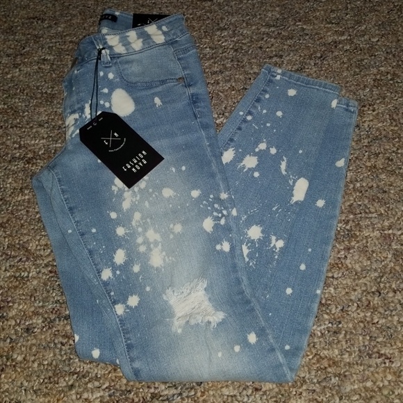 fashion nova paint splatter jeans